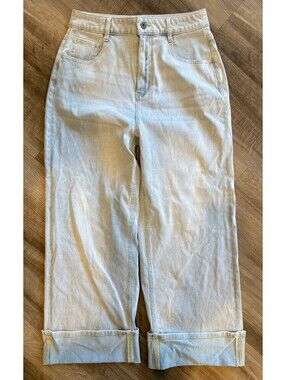 Halara Flex High Rise Cuffed Hem Jeans Size Medium Regular
